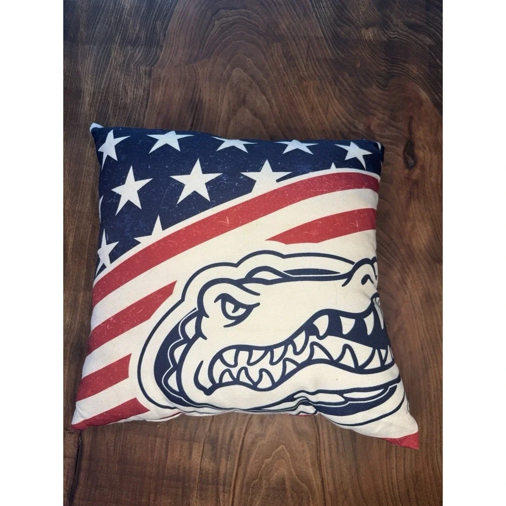Florida Gator Flag Americana‎ Gator Pillow